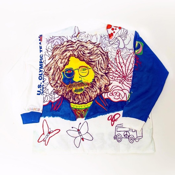 Grateful Dead Jerry Garcia Dead Head Custom Band T - Picture 4 of 7